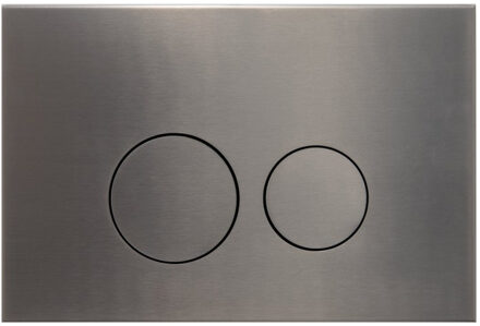 Bedieningsplaat Qeramiq Push Met DualfFush Frontbediening Metaal Rond Gunmetal