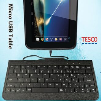 Bedrade Engels Toetsenbord Voor Tesco Hudl 2 8.3 "/Hudl 7 Inch/Windows Connect 7 8 Tablet Anti-Vingerafdruk Usb Toetsenbord + Beugel