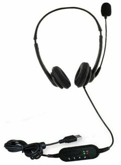 Bedrade Hoofdtelefoon Usb Headset Hd Voice Call Anti Noise Verstelbare Met Microfoon Zachte Earpad Licht Gewicht Voor Pc Laptop Competer