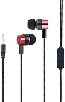 Bedrade Koptelefoon 3.5Mm In-Ear Stereo Oordopjes Ingebouwde Microfoon Mobiele Telefoon Gaming Headset Voor Iphone Voor samsung Xiaomi Huawei rood