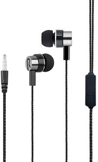 Bedrade Koptelefoon 3.5Mm In-Ear Stereo Oordopjes Ingebouwde Microfoon Mobiele Telefoon Gaming Headset Voor Iphone Voor samsung Xiaomi Huawei zilver grijs