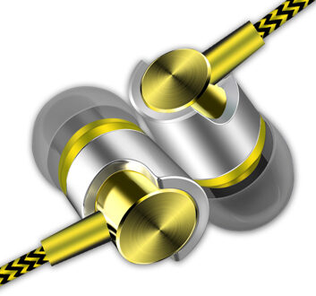 Bedrade Koptelefoon 3.5Mm Jack In-Ear Bedrade Headsets Voor Mobiele Telefoons Tabletten Laptops geel