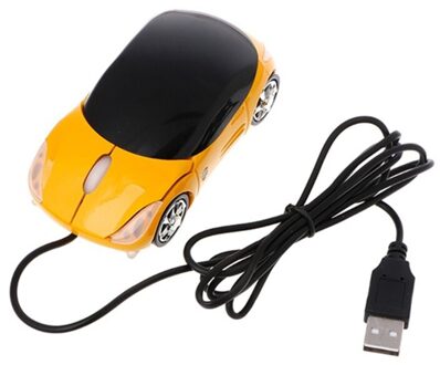 Bedrade Muis 1000Dpi Mini Auto Vorm Toetsenbord Usb 3D Optische Innovatieve 2 Koplampen Gaming Muis Voor Pc Laptop Computer muizen geel