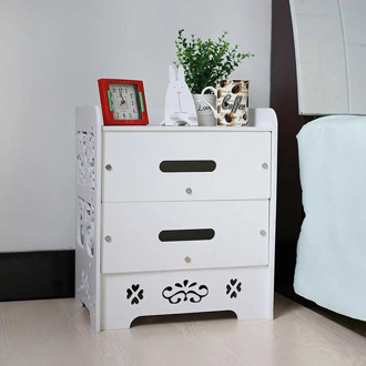 Bedroom Bedside Cabinet Simple Modern with Drawers Assembled Storage Storage Basket Storage Basket Study Bookshelf Home Decor