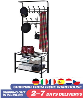 Bedroom Hanger Rack Hanging Shoes Wall Shelves Living Room Removable Clothes Multi Function Coat Rack Bathroom Rack For Home HWC