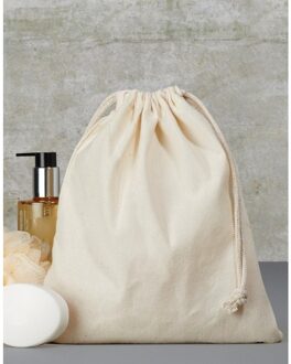 Bedrukbaar draagzakje met touw Beige