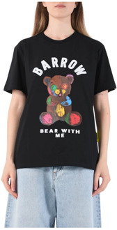 Bedrukt Katoenen T-shirt Barrow , Black , Dames - M,S,Xs