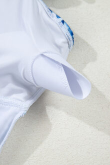 Bedrukte Badpak - maat S Wit