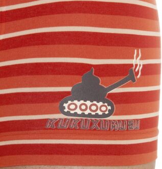 Bedrukte boxer met elastische tailleband 98751 man Oranje