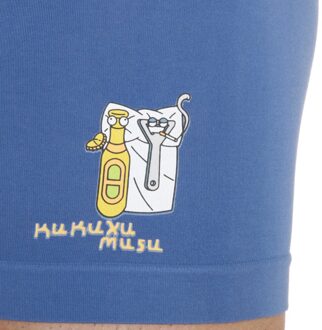 Bedrukte boxer met elastische tailleband 98752 man Blauw