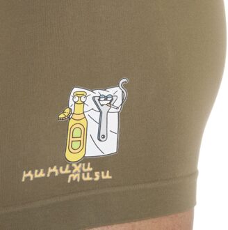 Bedrukte boxer met elastische tailleband 98752 man Groen