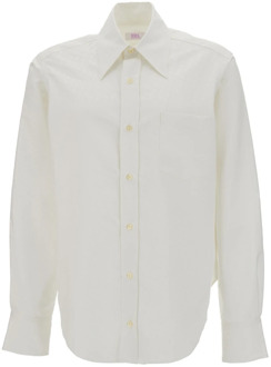 Bedrukte Button Up Overhemd ERL , White , Heren - Xl,L,M,S
