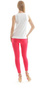 Bedrukte mouwloze top in wit - maat XL