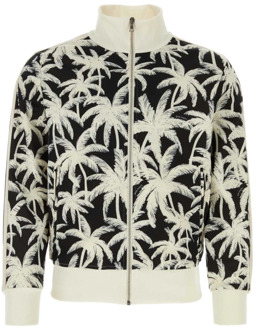 Bedrukte polyester sweatshirt Palm Angels , Black , Heren - Xl,L,M