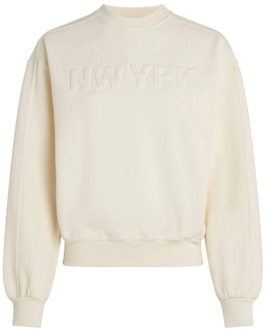 Bedrukte Sweater Penn&Ink N.Y , Beige , Dames - Xl,L