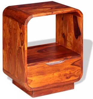 Bedside table with drawer Massive Sheesham wood 40 x 30 x 50 cm