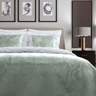 Bedsprei Madeline - Groen - 180x260cm Van Zo!Home Microvezel - Dekbed-Discounter.nl - 180 x 260 cm