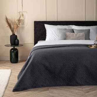 Bedsprei Ultrasonic Prisma - 180x260cm Van Fresh And Co Microvezel - Dekbed-Discounter.nl Antraciet - 180 x 260 cm