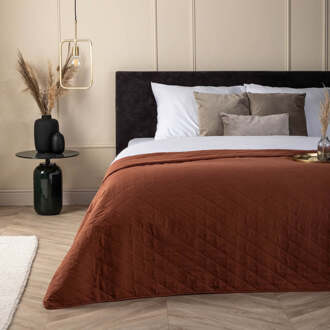 Bedsprei Ultrasonic Ruit - 250x260cm Van Fresh And Co Microvezel - Dekbed-Discounter.nl Terra - 250 x 260 cm