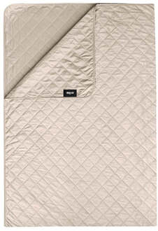 Bedsprei Velvet Ruit - 180x260cm Van Fresh And Co Microvezel - Dekbed-Discounter.nl Beige - 180 x 260 cm