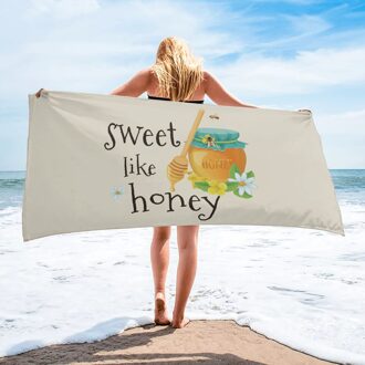 Bee Honing Bloem Jar Badkamer Badhanddoek Microfiber Strand Handdoeken Sportieve Zachte Sneldrogende Golf Handdoek 70x140cm Bath Towel