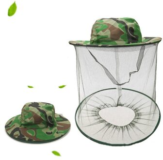Bee Klamboe Hoed Outdoor Houden Insecten Bug Preventie Cap Mesh Vissen Zonnescherm Lone Gezicht Hals Head Cover Protector Masker