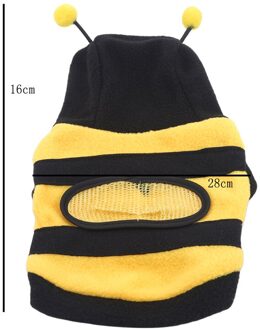 Bee Pet Puppy Coat Kleding Outfit Fleece Kleding Hond Kat Hoodie Fancy Kostuum