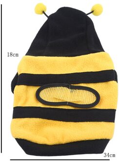 Bee Pet Puppy Coat Kleding Outfit Fleece Kleding Hond Kat Hoodie Fancy Kostuum