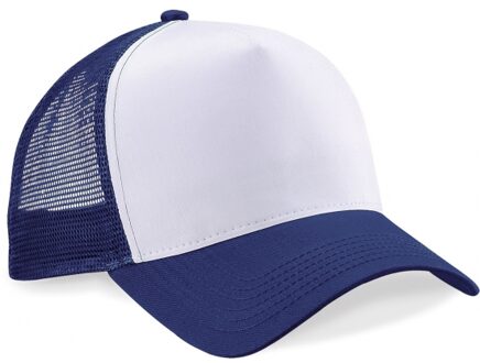 Beechfield 2x ruckers baseball caps navy/wit voor volwassenen - voordelige petjes/caps