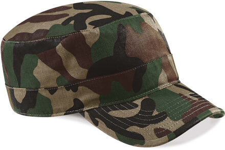 Beechfield army camouflage baseballcap - groen - leger - outdoor - katoen - volwasenen Multi
