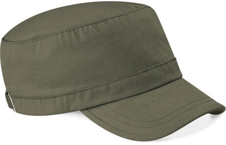 Beechfield army pet - groen - volwassenen - katoen - gespsluiting - army cap