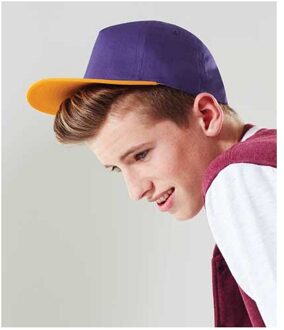 Beechfield baseball cap kinderen Rood/zwart