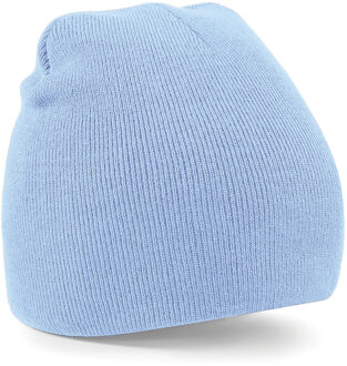 Beechfield Beanie Wintermuts - lichtblauw - warme gebreide muts - volwassenen - 100% polyacryl - One size