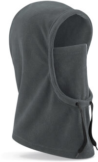 Beechfield Bivak/balaclava Wintermuts grijs 100% fleece polyester met windvanger One size