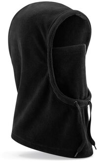 Beechfield Bivak/Balaclava Wintermuts zwart 100% fleece polyester met windvanger One size