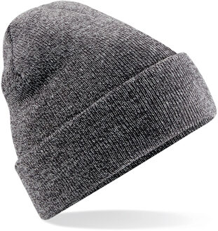 Beechfield Dames/heren beanie wintermuts - soft Acryl - grijs - Super soft One size