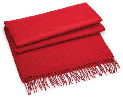 Beechfield Fijn geweven sjaal rood voor volwassenen - Klassieke Beechfield sjaals oversized