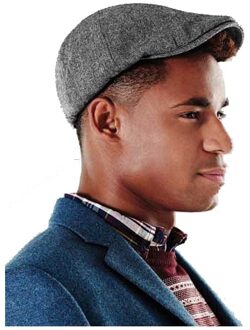 Beechfield Flat Cap - grijs - Platte cap - volwassenen - wol/polyester