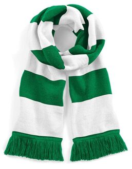 Beechfield Groen met witte retro sjaal 182 cm