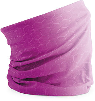 Beechfield Multifunctionele morf sjaal roze met geometrische print voor volwassen