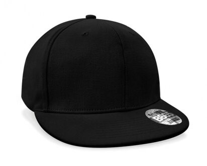 Beechfield Ronde hiphop pet  Zwart