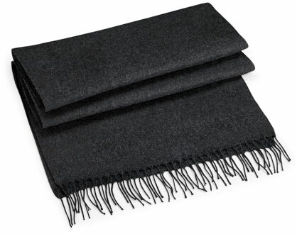 Beechfield Sjaal - fijn geweven - antraciet - volwassenen - polyacryl - klassiek - 186 x 47 cm