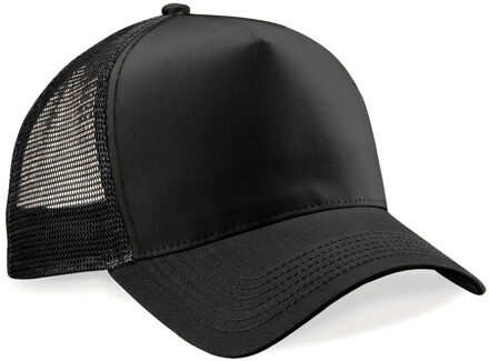 Beechfield Truckers baseballcap - zwart - volwassenen - voordelige petjes/caps