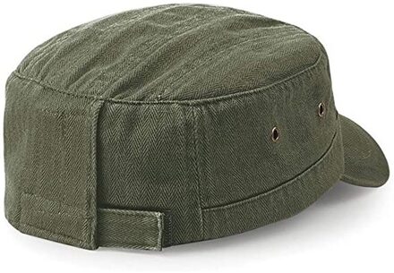Beechfield Unisex Urban Army Cap / Hoofddeksel (Pakket van 2) (Vintage Olijf)