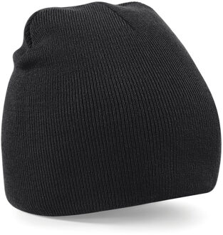 Beechfield Warme gebreide Beanie wintermuts in het zwart voor volwassenen - Damesmutsen / herenmutsen - 100% polyacryl - Basic line