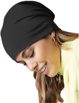 Beechfield Wintermuts Beanie Hemsedal - zwart - heren/dames - katoen - One size