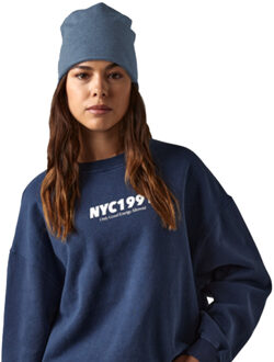 Beechfield Wintermuts Beanie Kiruna - denim blauw - heren/dames - jersey - One size