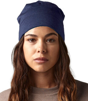 Beechfield Wintermuts Beanie Malmo - blauw - merino wol One size