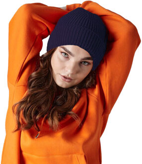 Beechfield Wintermuts - donkerblauw - volwassen - polyacryl - Beanie wintermuts - One size