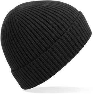 Beechfield Wintermuts gebreide beanie zwart voor volwassenen polyacryl
